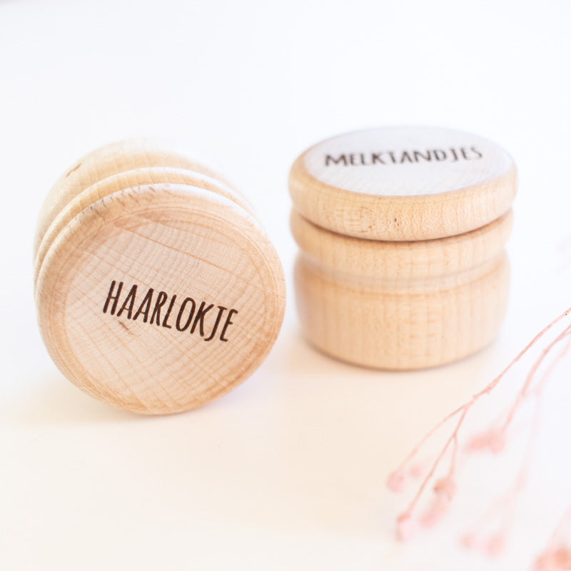 Bewaardoosje melktandjes + Haarlokje (SET)