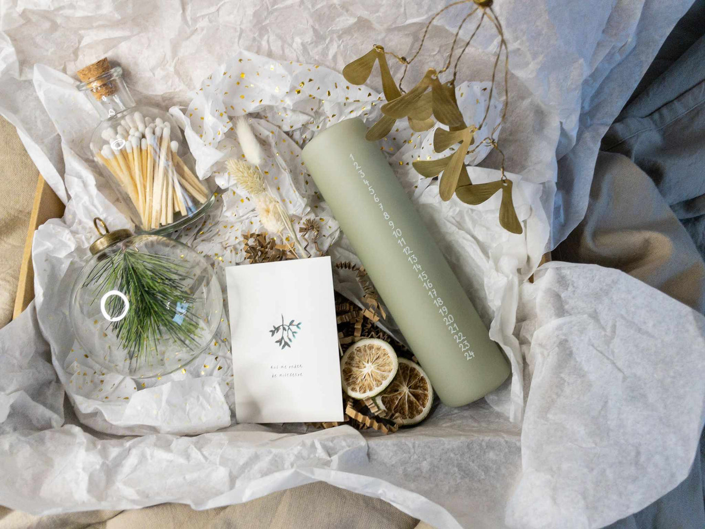 Giftset adventkaars GREEN
