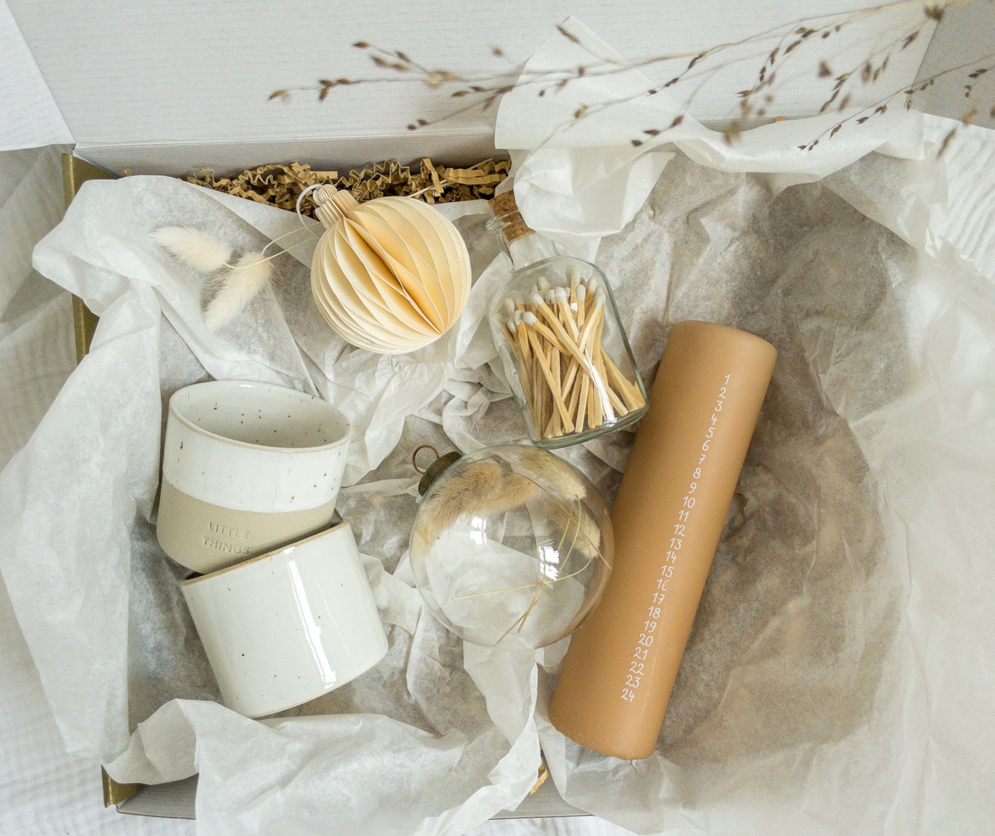 Giftset adventkaars APRICOT