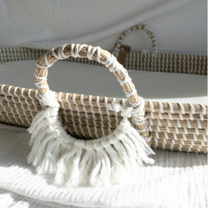 Verschoonmand macramé incl. matrasje + hoes