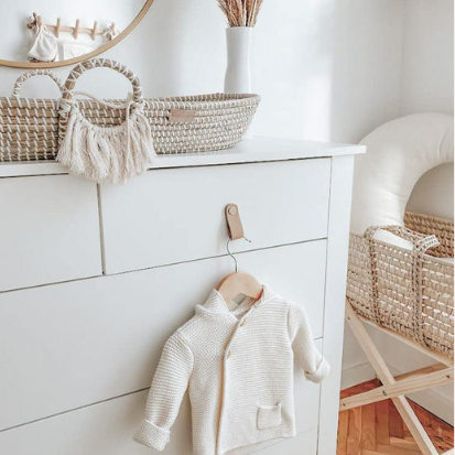 Verschoonmand macramé incl. matrasje + hoes